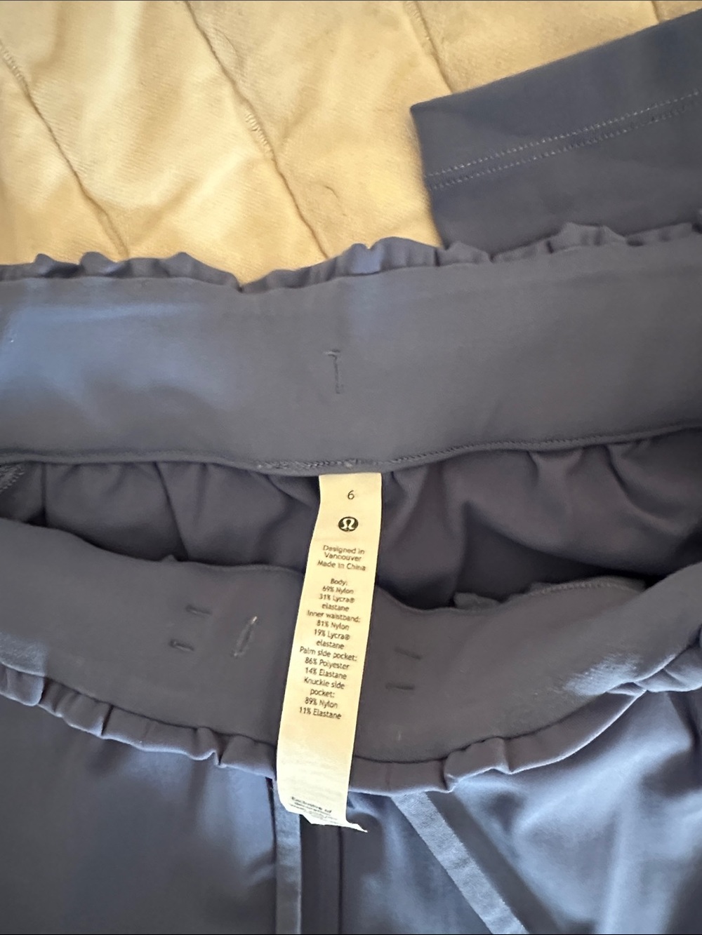 lululemon athletica Navy Paperbag Waist Track Pants - Picture 2 of 3
